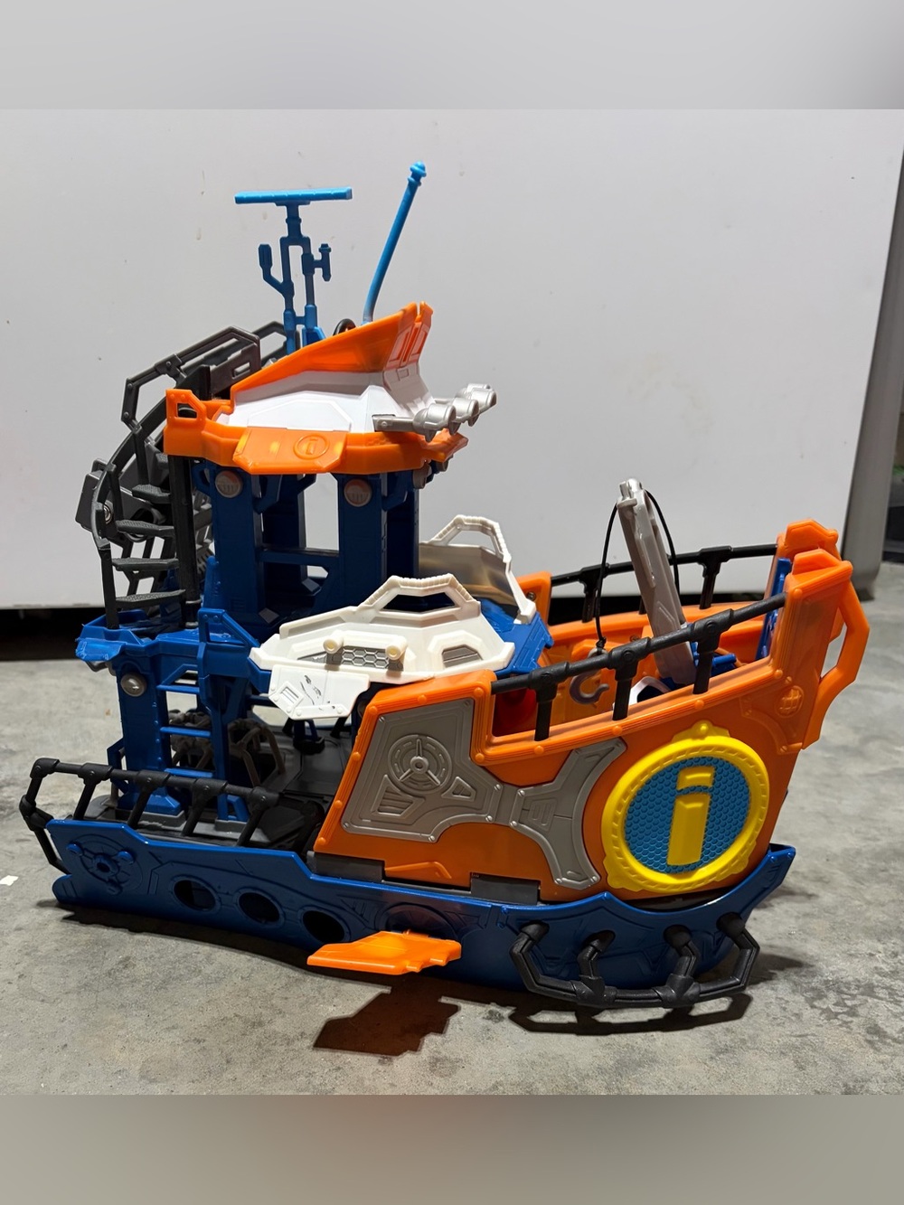 Mattel Orange, Blue and White Pirate Playset Ship